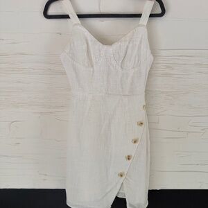 Sabo Skirt | Size XS | Light and Breezy Summer 5 Button Dress | Cream